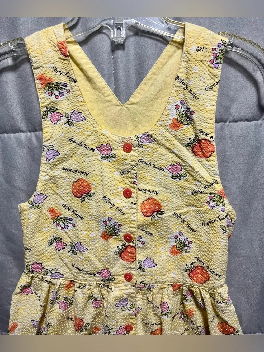 Vintage 90s Gymboree Floral Garden Seersucker Romper Jumper 6-7 XXL